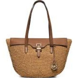 Michael Kors "Naomi" large straw tote